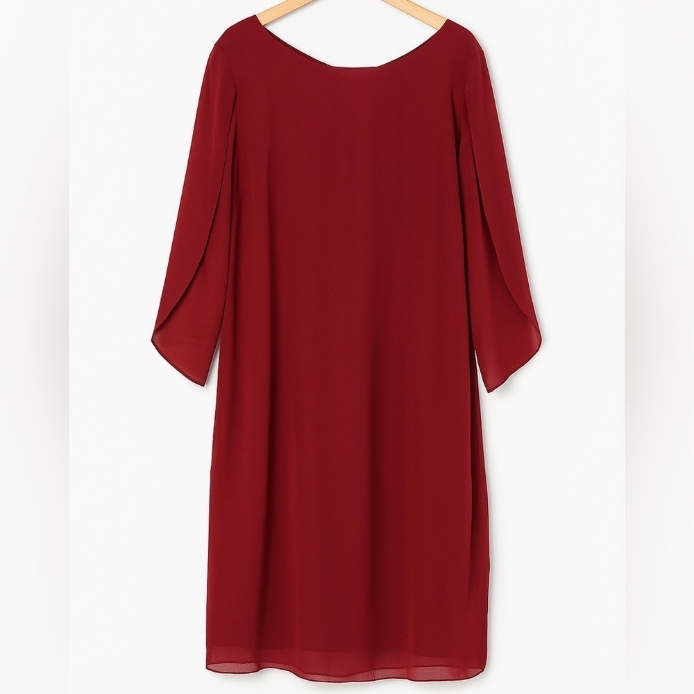 NWT Grace Karin Burgundy Chiffon Overlay Dress Size 18 Wedding Guest Cocktail